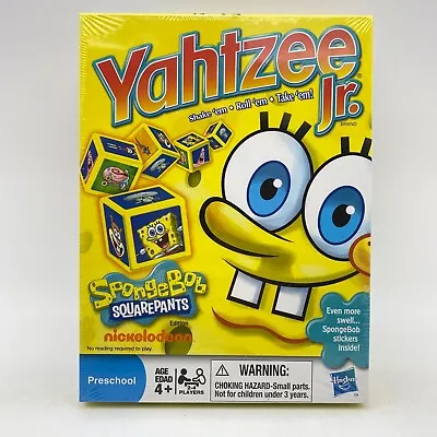Yahtzee Jr SpongeBob SquarePants SEALED Nickelodeon Parker Brothers 2011 Kids • $29.99