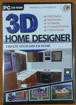 3D Home Designer (PC CD) NEW SEALED UK FREE POSTAGE • £6.99