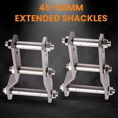 2  Rear Extended Lift Up Greasable Shackles 45-48mm For Ford Ranger PX BT50 2011 • $86.21