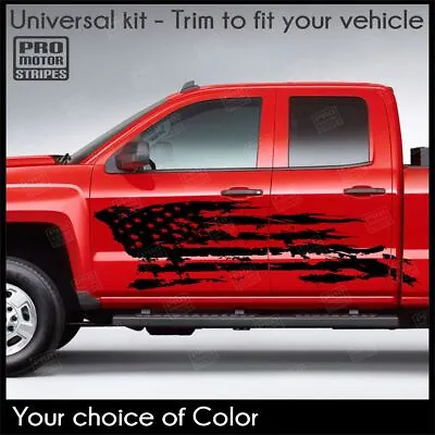 Tattered American Flag Stripes For Chevrolet Silverado Colorado S10 WT LT EV • $147