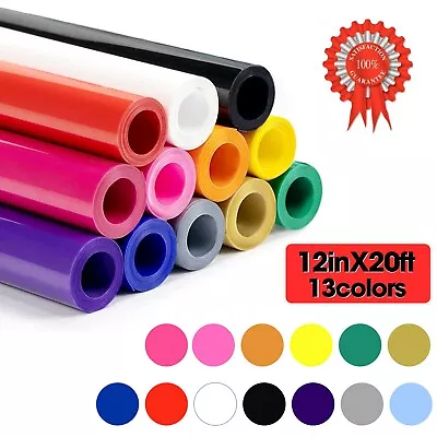 HTVRONT Heat Transfer Vinyl Roll Iron On Heat Press HTV T-shirt 12 X 5FT-50FT  • $7.99