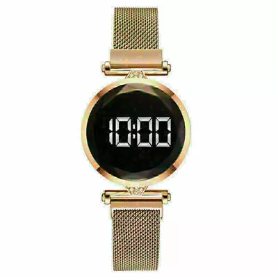 Women Luxury Magnet Buckle Electronic Digital Quartz Watch Alloy Band Wristwatch • $12.41