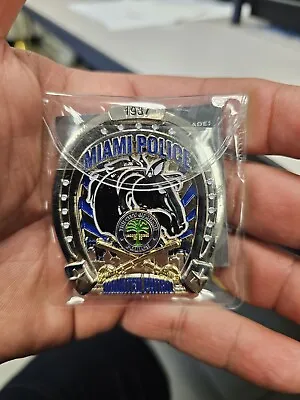 City Of Miami Police Mounted Unit- LTD ED-  Challenge Coin • $25