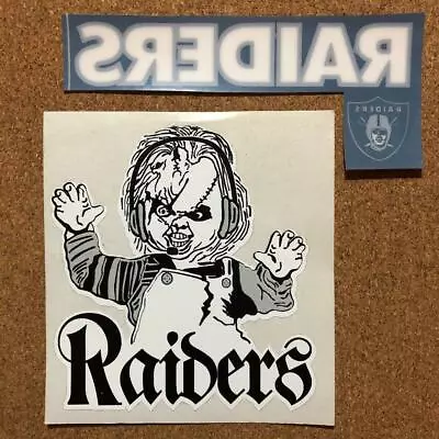 Vintage Raiders Chucky Sticker Decal Lot 4  Football Oakland Vegas Horror Cholo • $7