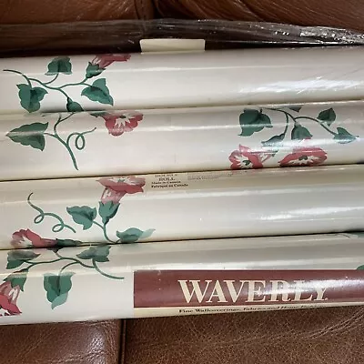 NEW 4 Rolls Waverly Wallpaper Covering 561782 Floral Cottagecore Shabby Chic VTG • $32