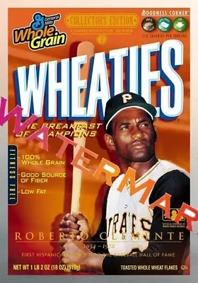 $4 • Buy Roberto Clemente Pittsburgh Pirates Wheaties Custom Art  Baseball Card