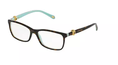 TIFFANY & CO . Eyeglasses -- TF2104 8134 -- Brown Havana - Powder Blue - Womens • $255