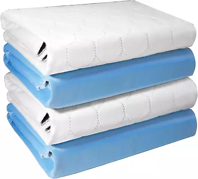 Heavy Absorbency Bed Pads 34 X36  (4 Pack) Washable And Reusable Incontinence • $40.51