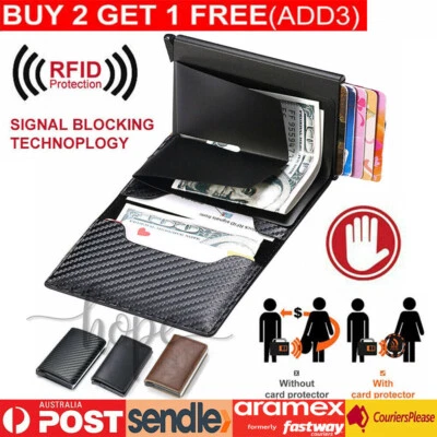 $12.49 • Buy Credit Card Holder New Leather Men's Money Cash Wallet Clip RFID Blocking Purse