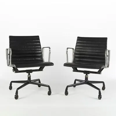 Herman Miller Eames Chairs Black Pair (2) Original EA318 Office Castor Base • £1575