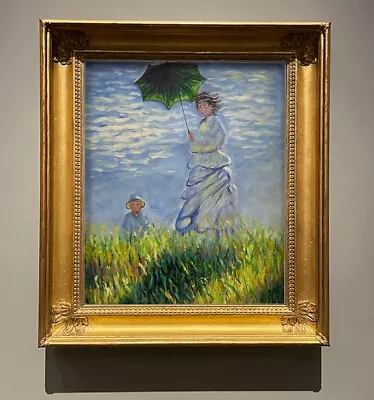 Monet PAINTING - Lady With Umbrella - Post- Impressionist Art • $185