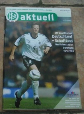 £1.49 • Buy 2003   (Sep) Germany V Scotland  - European Championship Qualifier