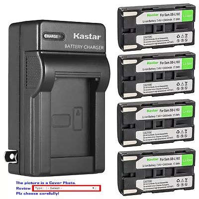 Kastar Battery AC Wall Charger For Samsung SB-L110A SB-L160 SB-L320 SB-L480 L160 • $50.49