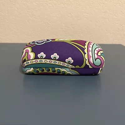 Vera Bradley Heather Purple Paisley Hard Eyeglass Case Clam Shell • $12.99