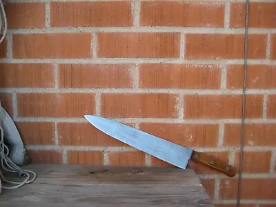1960s Vintage 12  Blade *** FOSTER BROS. *** 3XL Carbon Steel Chef Knife USA • $100.85
