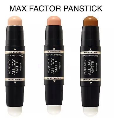 Max Factor Facefinity All Day Matte Pan Stick - All Shades  Foundation NEW • £5.99