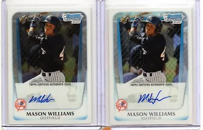 2011 Bowman Chrome Ref Mason Williams Autographs 362/500 & Base Autos • $25