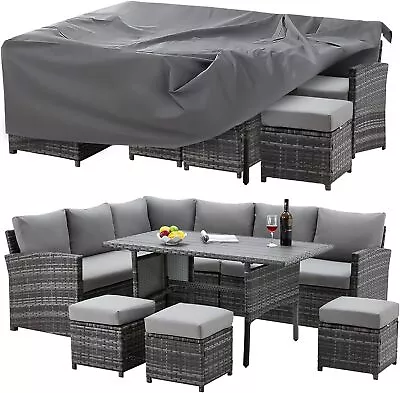 7 Pieces Outdoor Rattan Sectional Sofa Patio Furniture Set W/ Protection Cover • $549.99