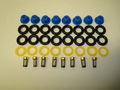 Ford Mustang 5.0L Fuel Injector Repair Rebuild Kit O-Rings Spacers Filters Caps • $17.29