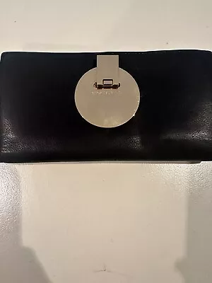 COUNTRY ROAD WOMEN LEATHER WALLET BLACK With Gold Clasp ( No Scratches ) • $110