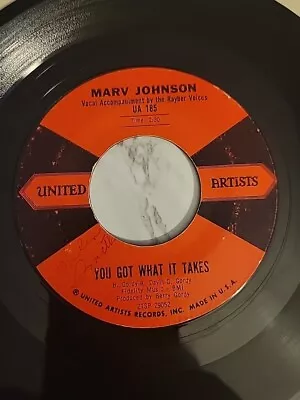 MARV JOHNSON You've Got What It Takes 45 7  R&B SOUL Vinyl Records 1959 • $1.99