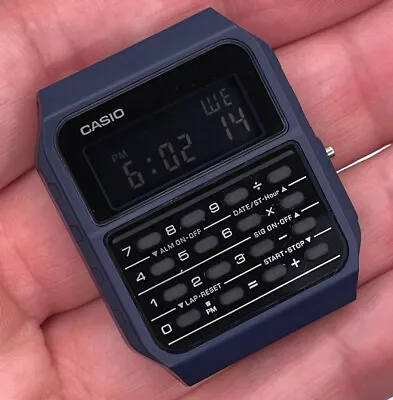 Casio CA53WF-2B 8-Digit Calculator Blue Watch Alarm Chronograph - NO BAND • $15