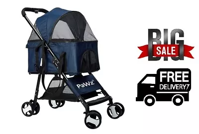$79.95 • Buy PaWz Large Pet Stroller Dog Cat Carrier Pram 4 Wheels Foldable Travel Stroller