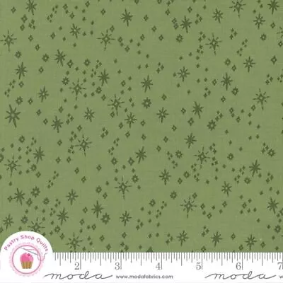 Moda GOOD NEWS  45565 17 Green Eucalyptus FANCY THAT Quilt Fabric CHRISTMAS • $6.35