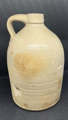 Antique Stoneware Jug American Salt Glaze Found Johnsonville Pa Stier Store • $65