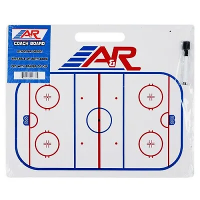 A&R Jumbo Hockey Dry Erase Coaches Board W Handle Marker & Eraser 16 X22  • $54.99