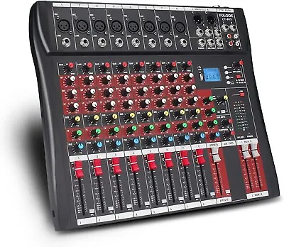 8 Channel Professional Bluetooth Live Studio Audio Mixer USB Mixing Console • $89