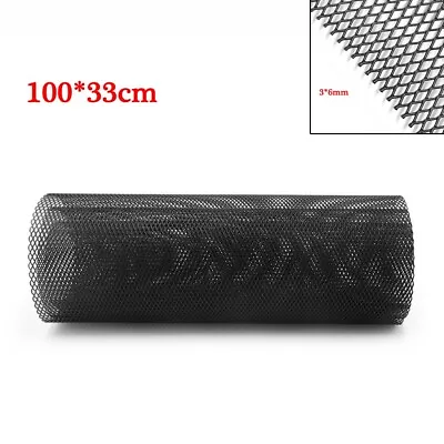 Sheet Car Mesh Grille Aluminum Alloy Front Bumper 40 X13  Black Mesh 3x6mm Hot • $38.21