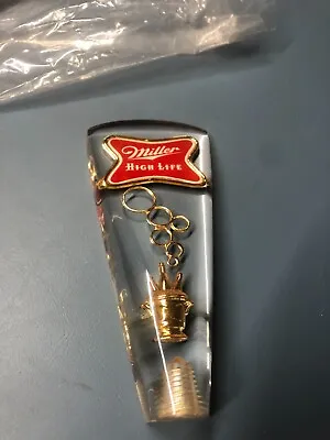 Miller High Life Acrylic Clear Tap Knob Beer Tap Handle W Box #F61 • $34.94
