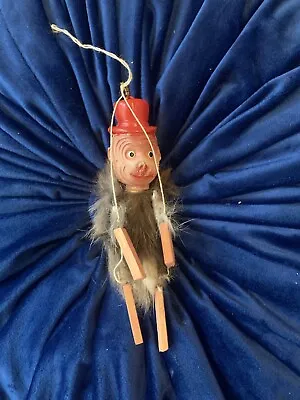 Vintage Antique Toy Celluloid Monkey Hanging Fur Feathers Marionette • $35.99