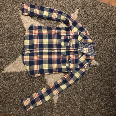 £4 • Buy Hollister Blue Multi Lined Check Shirt M