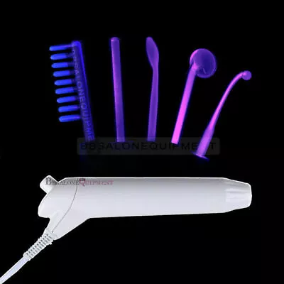 High Frequency Machine & 5 Glass Tubes Wand Violet Orange Ray Facial Care SPA • $33.99