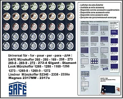 Coin Trays Germany 40 Round Compartments 275 Mm Coins Blue Safe 195 • £5.65