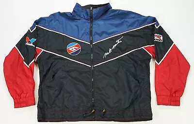 Rare Vintage NUTMEG Mark Martin NASCAR Racing Valvoline Color Block Jacket 90s L • $34.99