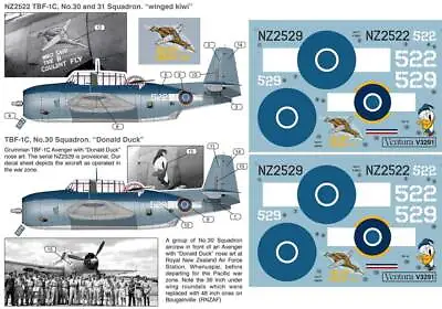 RNZAF Avengers Pacific Theatre. 1/32 Scale Decal. V3291. • $14