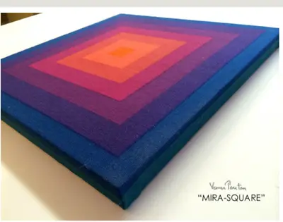 Vintage Verner Panton MIRA-SQUARE Wall Art Multi Color Board Fabric Mid Century • $314.99