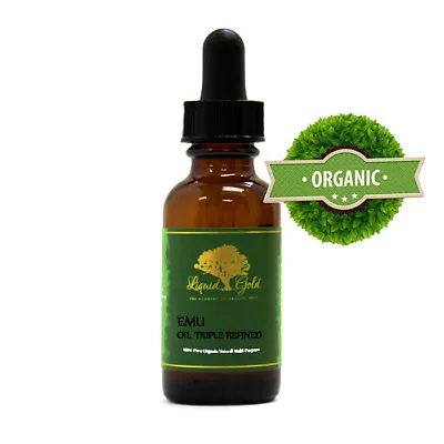 $8.29 • Buy 1 Oz Liquid Gold Premium Emu Oil 100% Pure Organic Natural  For Skin Hair Nails