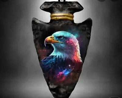 Men Creative Colorful Eagles Pattern Necklace Geometric Triangle Pendant Punk... • $5