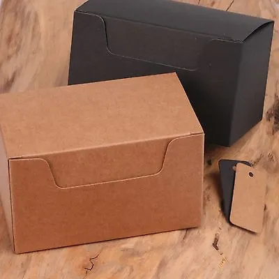 GIFT BOXES Small Natural ECO KRAFT Christmas Favour Chocolate Box | FREE Tags • £1.39