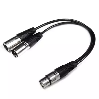BRIEFCEC XLR Y Cable Microphone Splitter Cable XLR Female To Dual XLR Male 3 To • £11.17