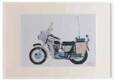 Triumph Police 1966 A3 Framed Limited Edition Print Drawing • £58.99