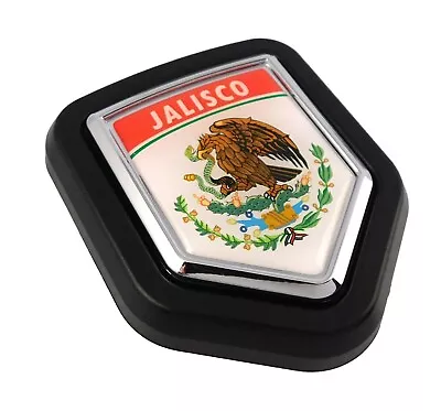 Jalisco Mexico Flag Car Truck Black Shield Grill Badge Grille Mount Emblem • $15.99