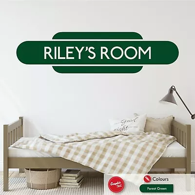 £13.99 • Buy Train Sign Wall Art Sticker Personalised Nursery Vinyl Custom Bedroom Decal
