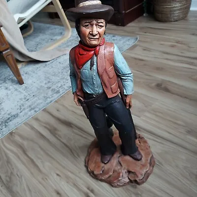 Vintage John Wayne Statue - Continental Studios - Atlanta Georgia A Lunchui 22  • $80