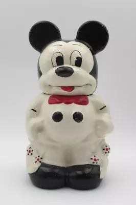 Vintage Walt Disney Turnabout Mickey + Minnie Mouse Ceramic Cookie Jar • $49.11