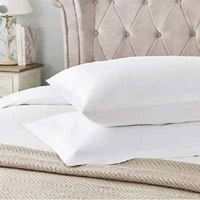 £9.74 • Buy Luxury 2x Pillowcase Egyptian Cotton Soft Extra Large Fit Pillow Box White 50x75
